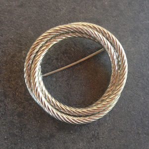 Vintage Silver Tone Circle Pin